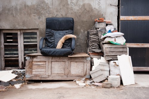 Professional waste management team at work